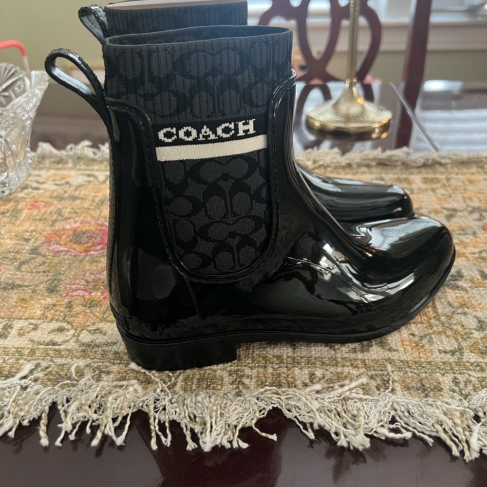 Coach Rivington Logo Chelsea Rain Boots - Picture 7 of 7